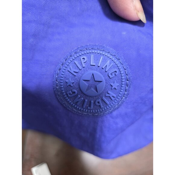 Kipling Blue Nylon Backpack Adjustable Straps Front Zipper Pocket & Spacious Int - Picture 7 of 13